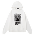 Purple Brand Logo Pattern Hoodie