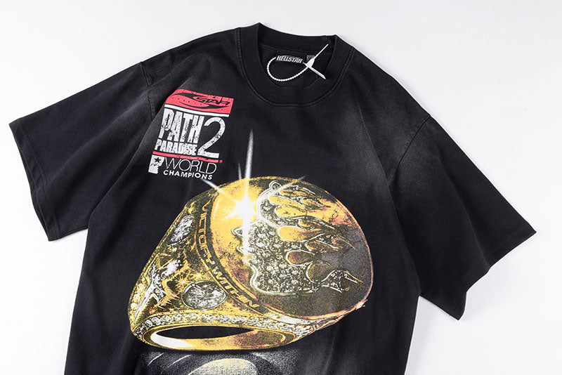 HELLSTAR Graphic Print Relaxed Fit Cotton T-Shirt