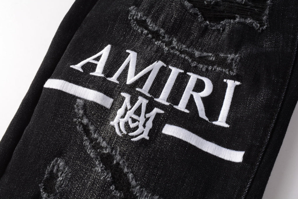 AMIRI Slim Fit Distressed Jeans – Full Length Denim