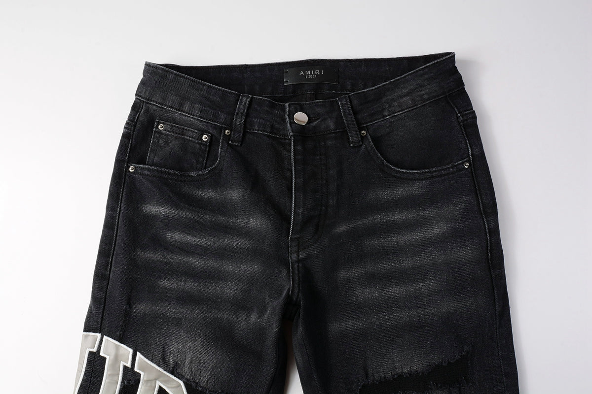 AMIRI Slim Fit Distressed Jeans – Full Length Denim