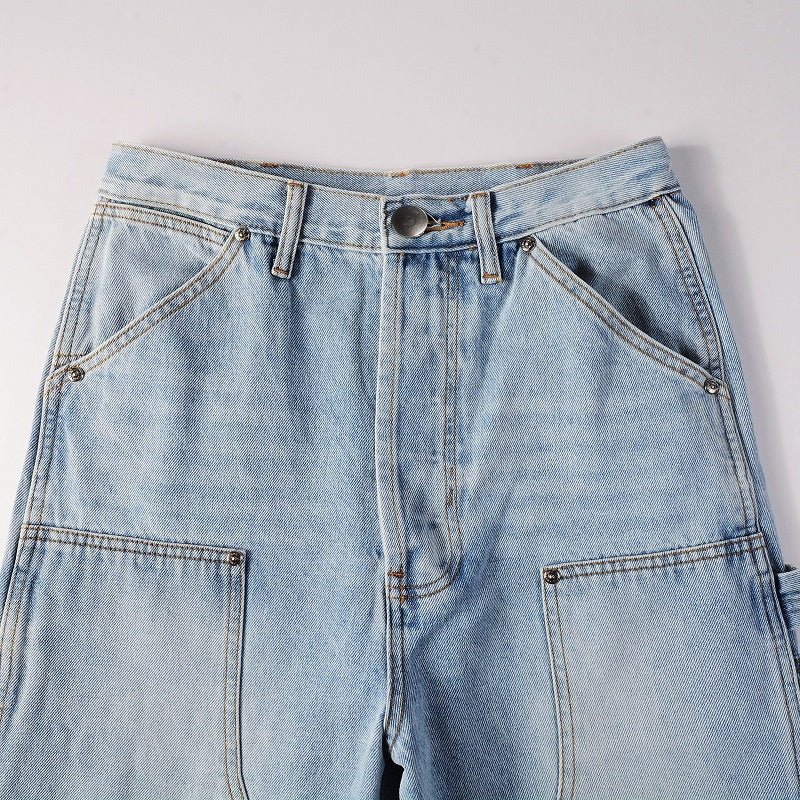 AMIRI Loose Fit Distressed Jeans – Full Length Denim