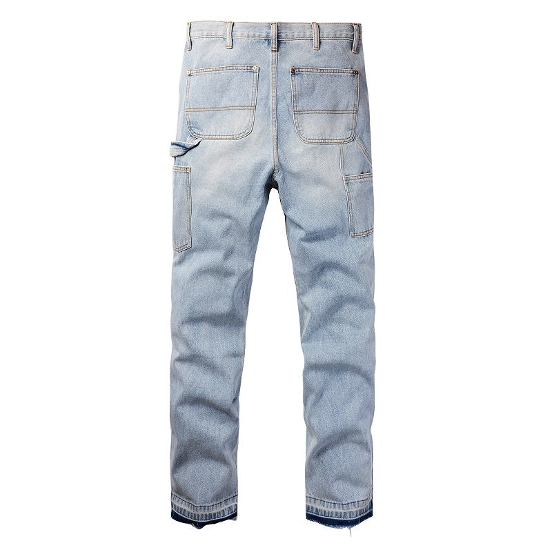 AMIRI Loose Fit Distressed Jeans – Full Length Denim