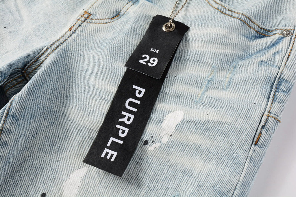 Purple Brand Relaxed Fit Denim Shorts