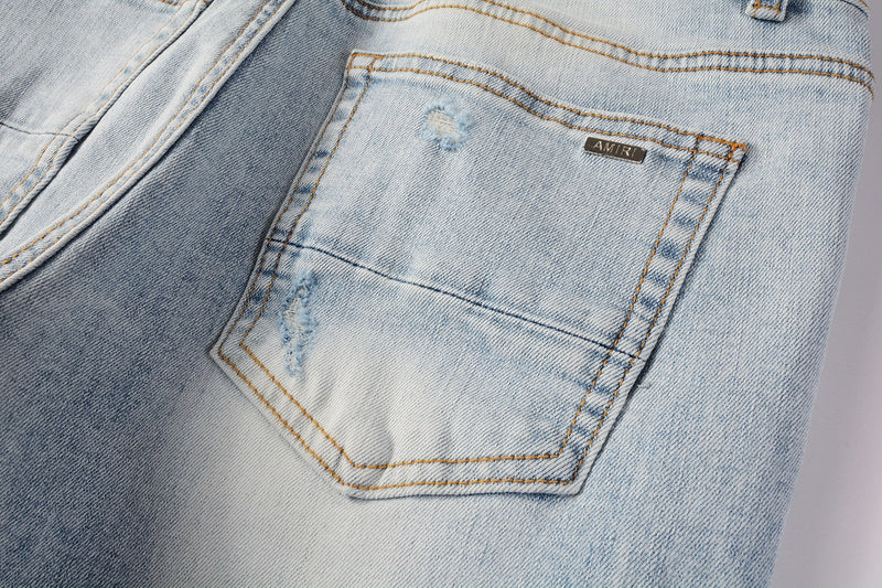 AMIRI Slim Fit Distressed Jeans – Full Length Denim