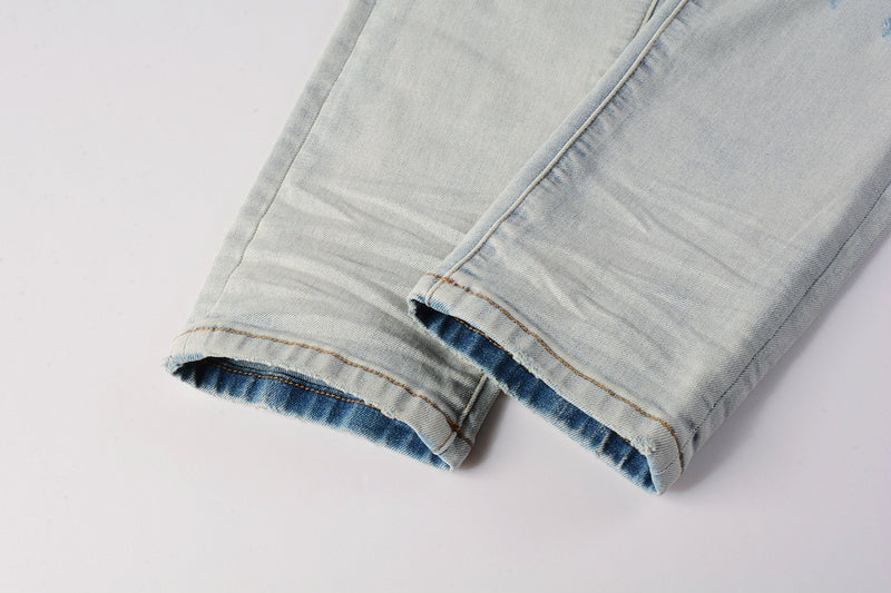 AMIRI Slim Fit Distressed Jeans – Full Length Denim