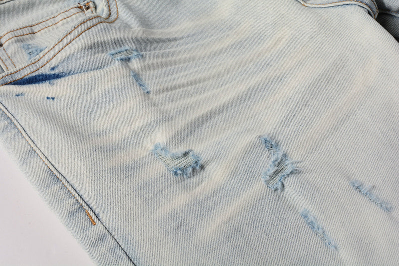 AMIRI Slim Fit Distressed Jeans – Full Length Denim
