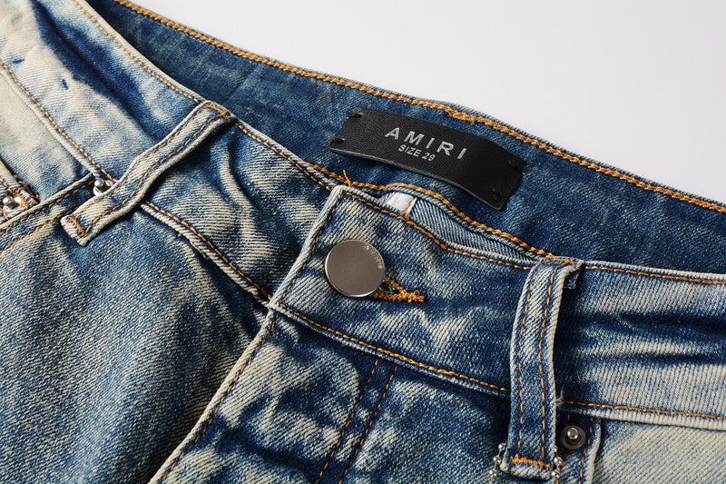 AMIRI Slim Fit Distressed Jeans – Full Length Denim