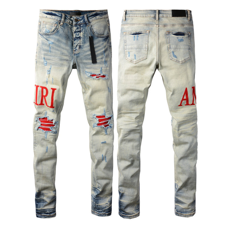 AMIRI Slim Fit Distressed Jeans – Full Length Denim