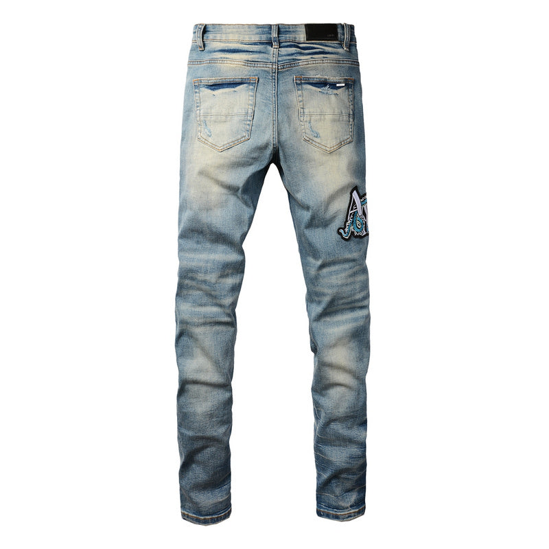 AMIRI Slim Fit Jeans #8897 – Men's Distressed Denim