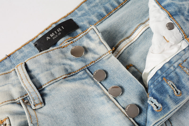 AMIRI Slim Fit Distressed Jeans – Full Length Denim