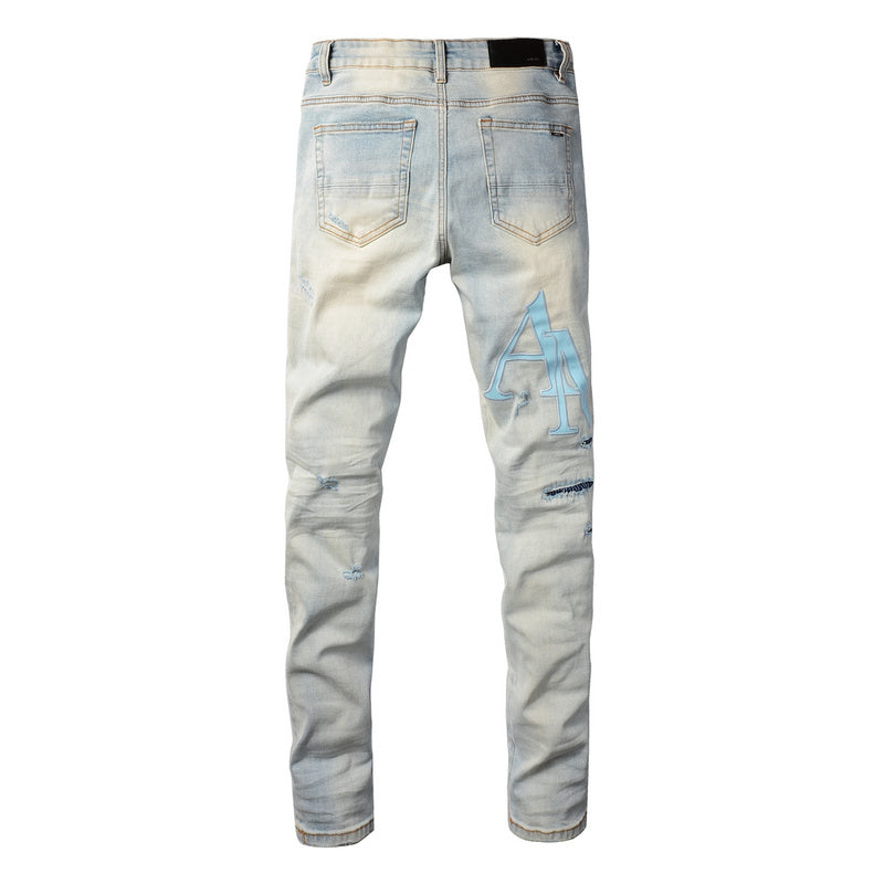 AMIRI Slim Fit Distressed Jeans – Full Length Denim