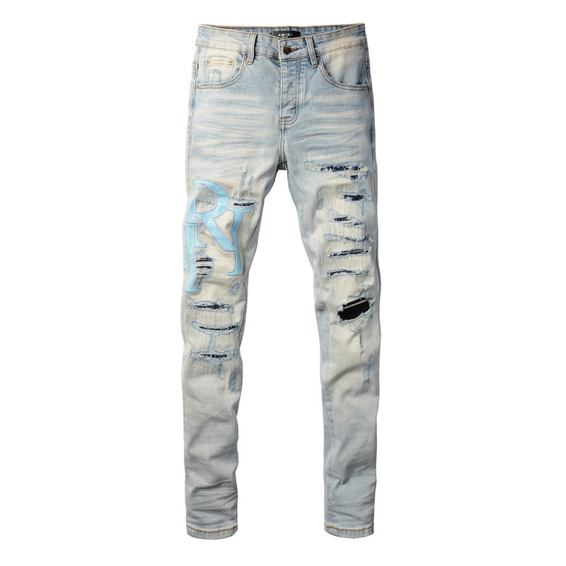 AMIRI Slim Fit Distressed Jeans – Full Length Denim