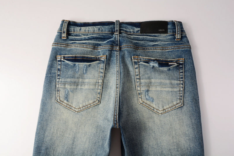 AMIRI Slim Fit Distressed Jeans – Full Length Denim