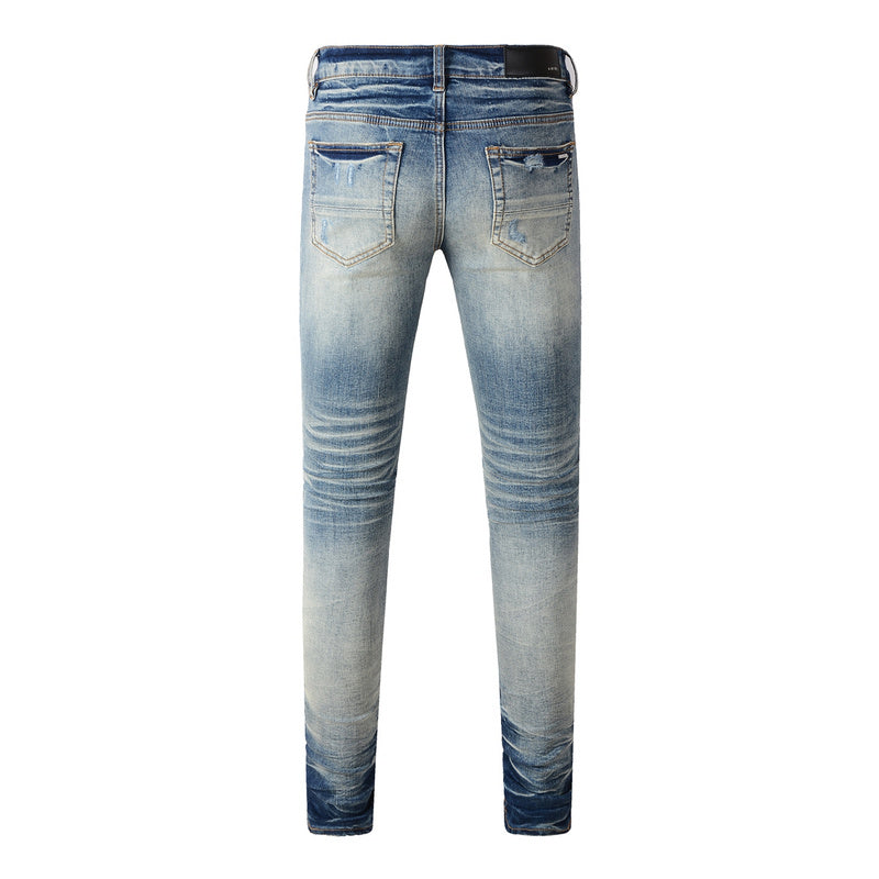 AMIRI Slim Fit Distressed Jeans – Full Length Denim