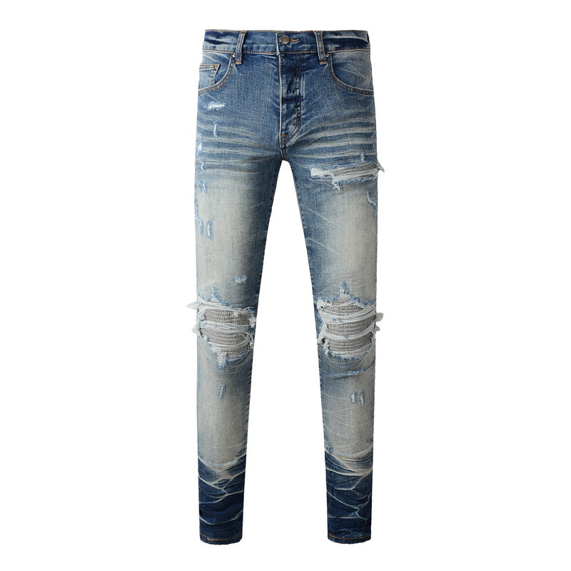 AMIRI Slim Fit Distressed Jeans – Full Length Denim