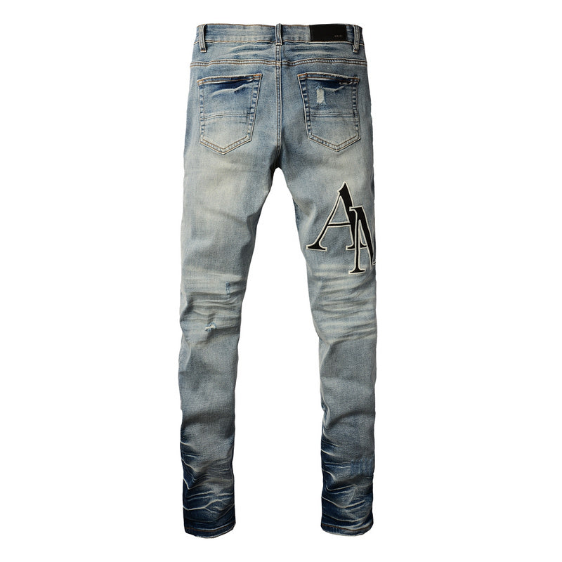 AMIRI Slim Fit Distressed Jeans – Full Length Denim