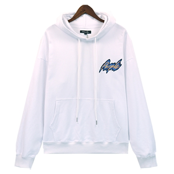 Purple Brand Logo Printed Hoodie