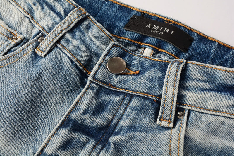 AMIRI Slim Fit Distressed Jeans – Full Length Denim