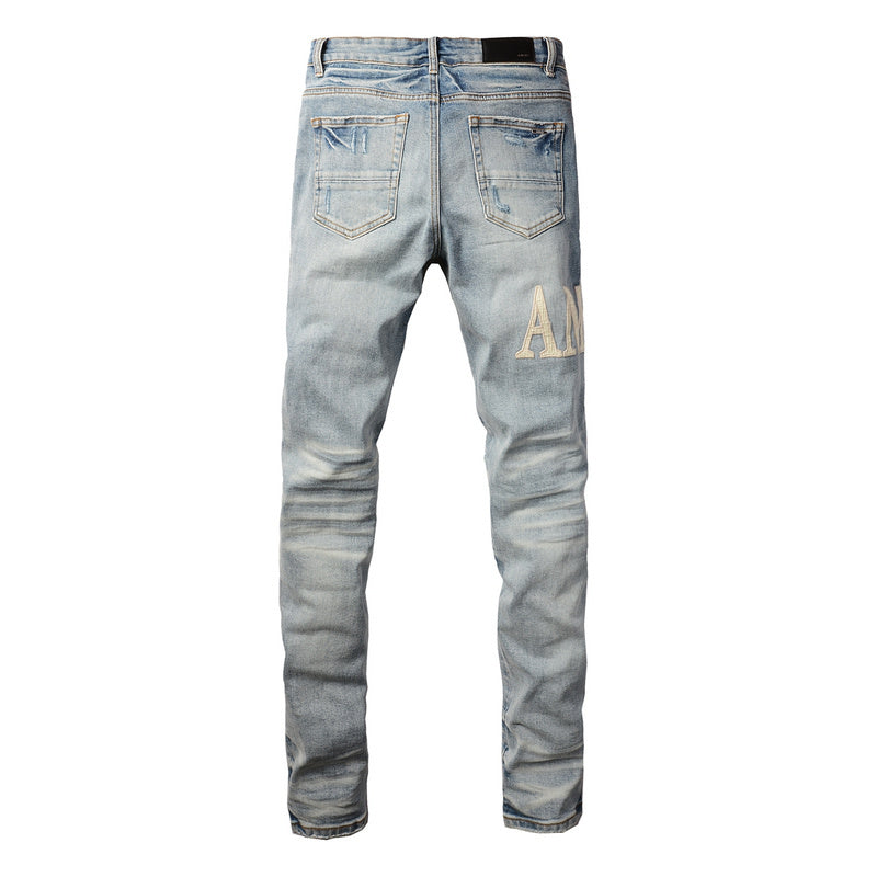 AMIRI Slim Fit Distressed Jeans – Full Length Denim