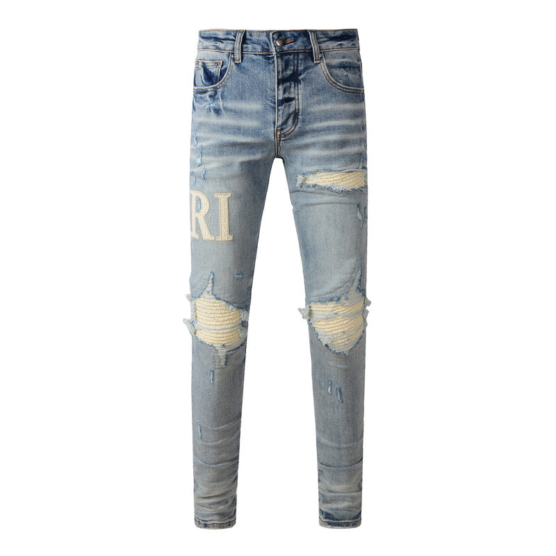 AMIRI Slim Fit Distressed Jeans – Full Length Denim
