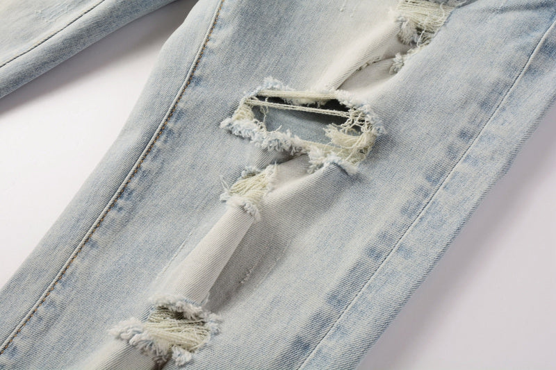 AMIRI Slim Fit Distressed Jeans – Full Length Denim