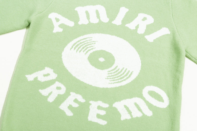 AMIRI PREEMO Logo Knitted Sweater – Black & Brown