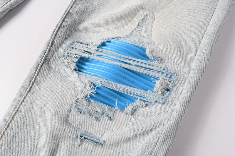 AMIRI Skinny Fit Jeans – Logo Patch Denim