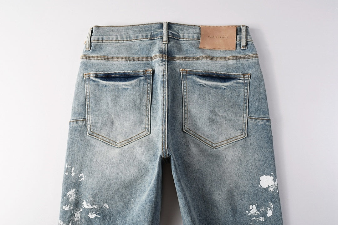 Purple Brand Crystal Diamond Skinny Jeans #9136-5