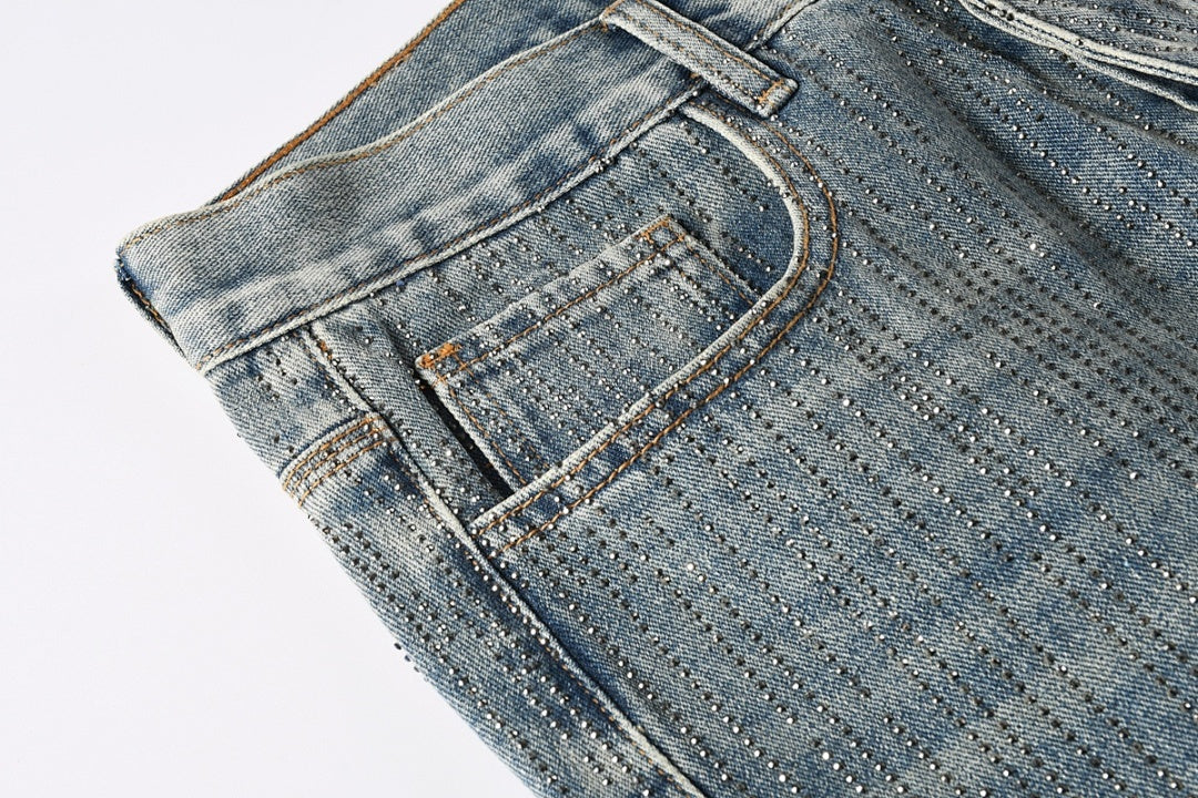 Purple Brand Skinny Jeans #9140 – Destroyed Crystal Diamond Denim