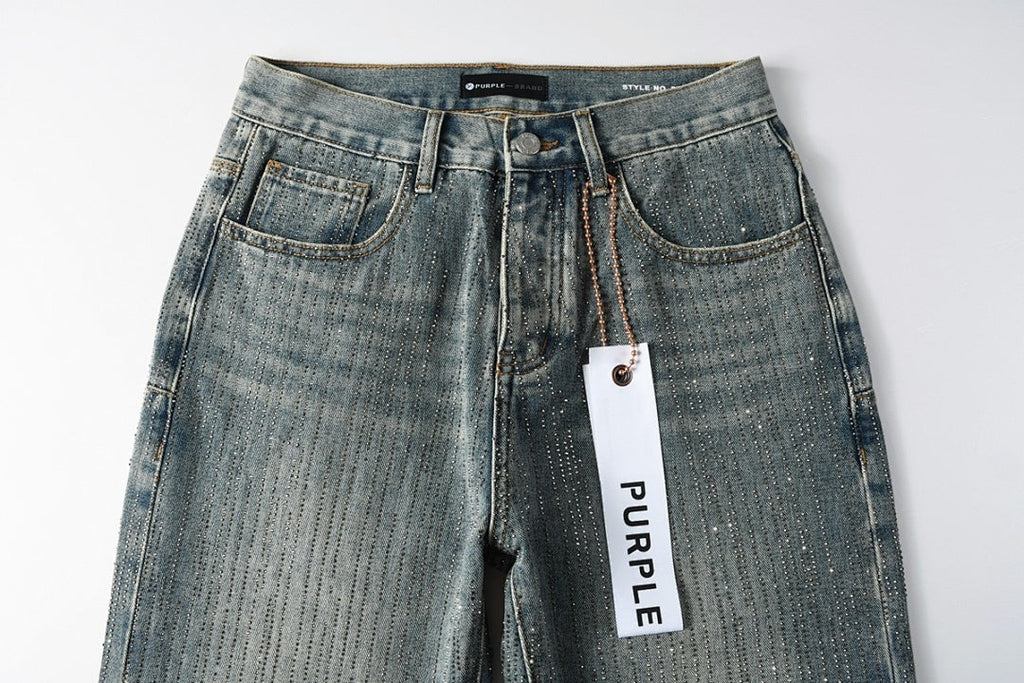 Purple Brand Skinny Jeans #9140 – Destroyed Crystal Diamond Denim
