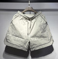AMIRI Straight-Leg Printed Silk-Twill Drawstring Shorts
