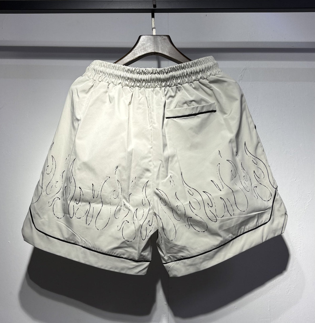 AMIRI Straight-Leg Printed Silk-Twill Drawstring Shorts