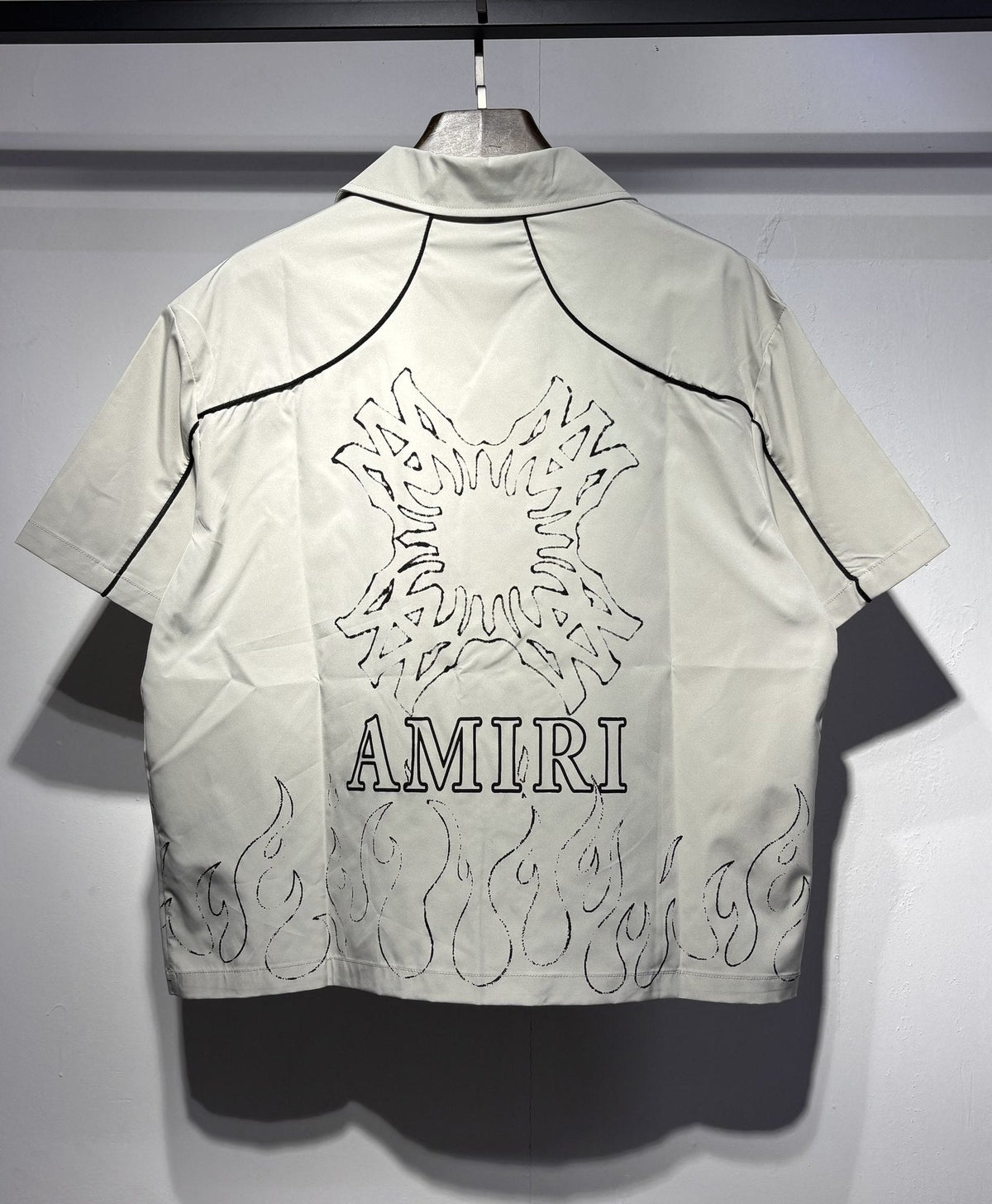 AMIRI Convertible-Collar Printed Silk-Twill Shirt