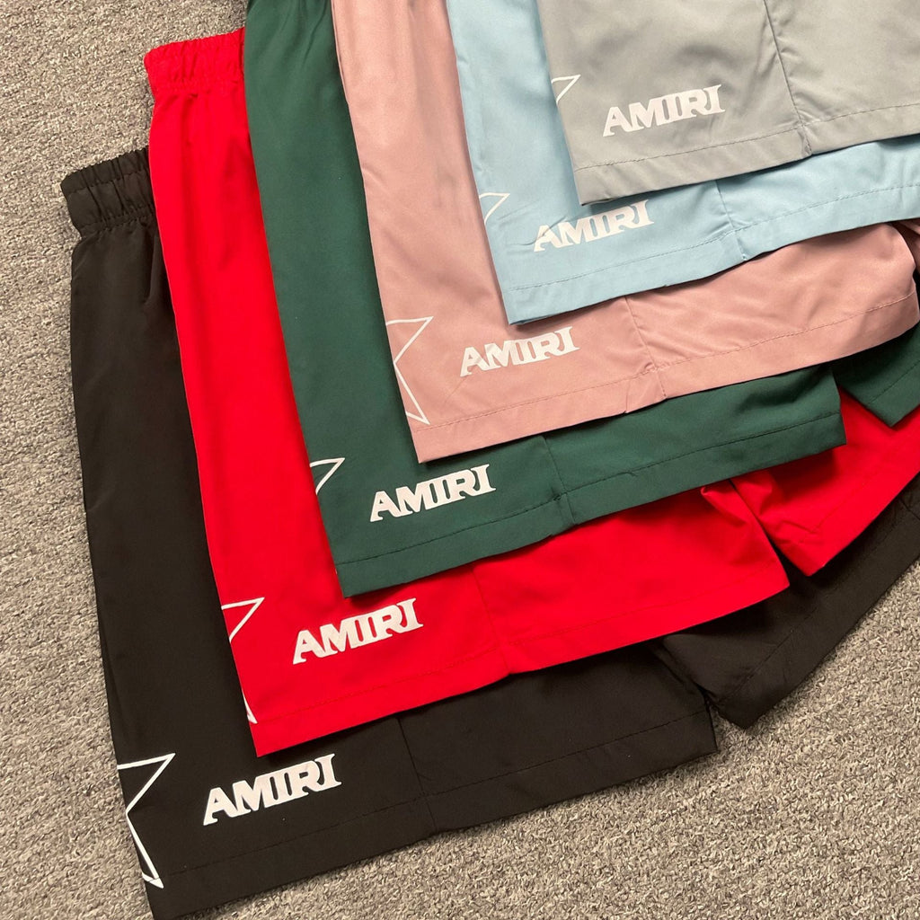 AMIRI Logo-Print Swim Shorts