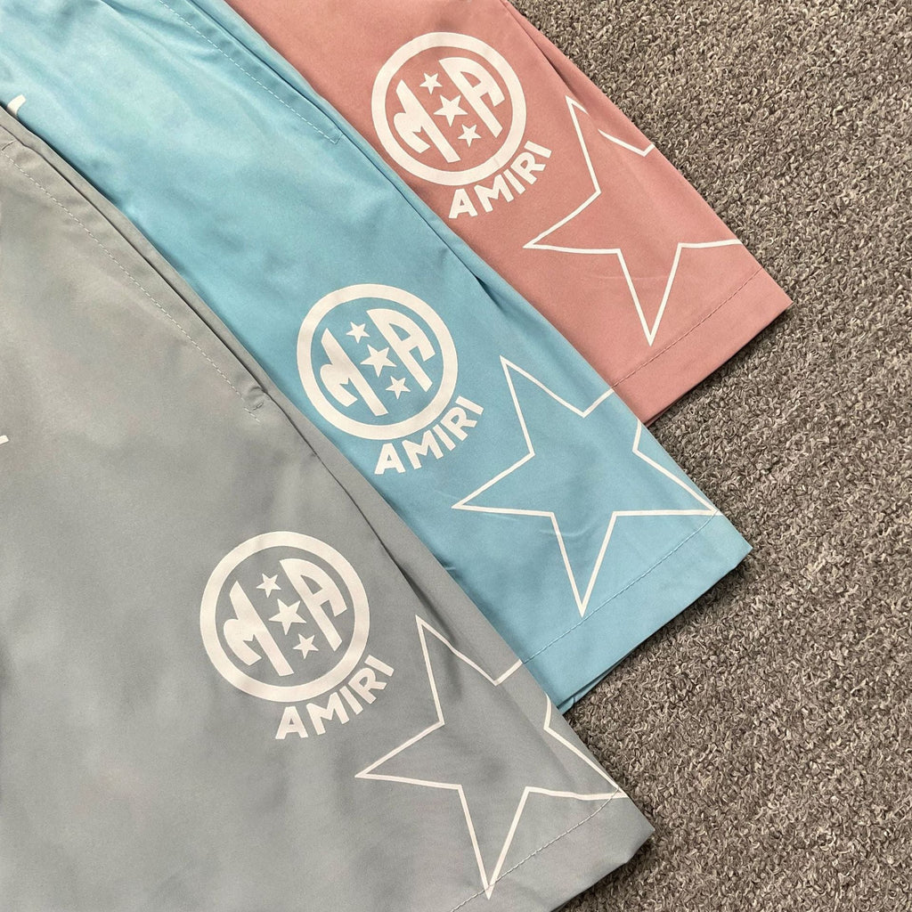 AMIRI Logo-Print Swim Shorts