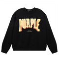 Purple Brand Logo Printed Sweatshirt (Black)