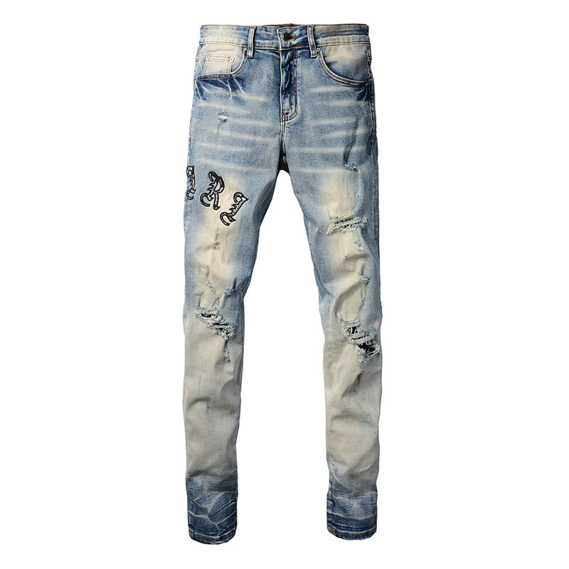 AMIRI Skinny Destroyed Jeans – Full Length Denim