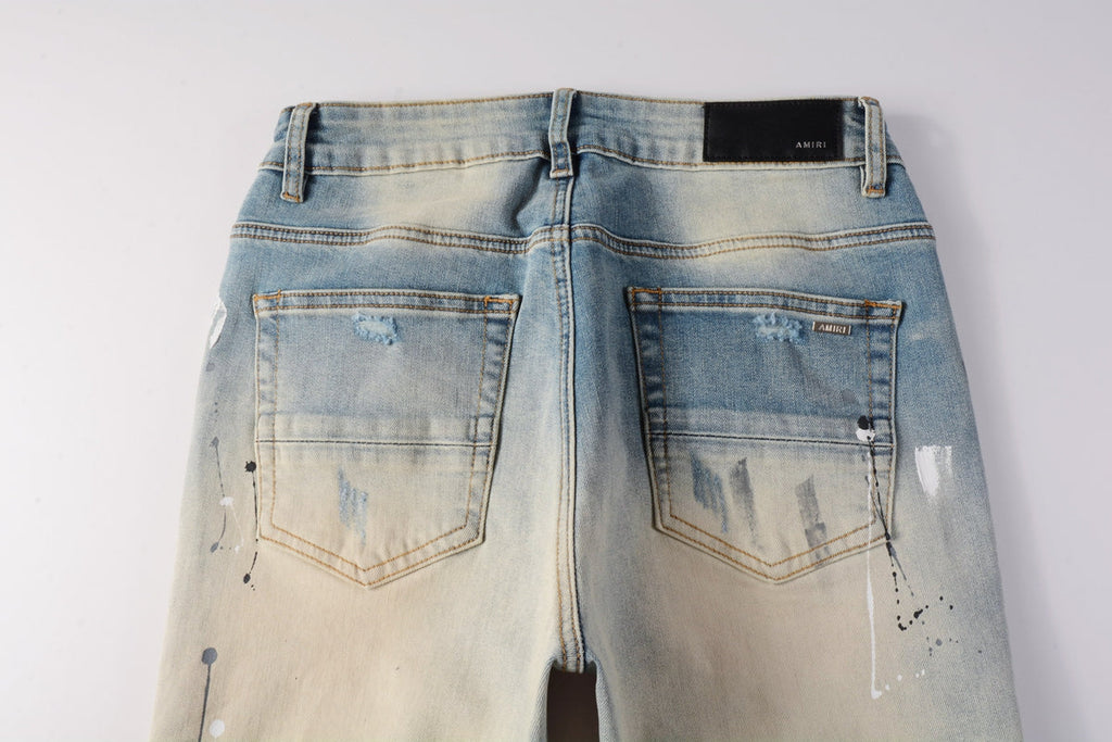 AMIRI Slim Fit Distressed Jeans – Full Length Denim