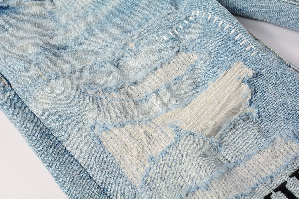 AMIRI Slim Fit Distressed Jeans – Full Length Denim